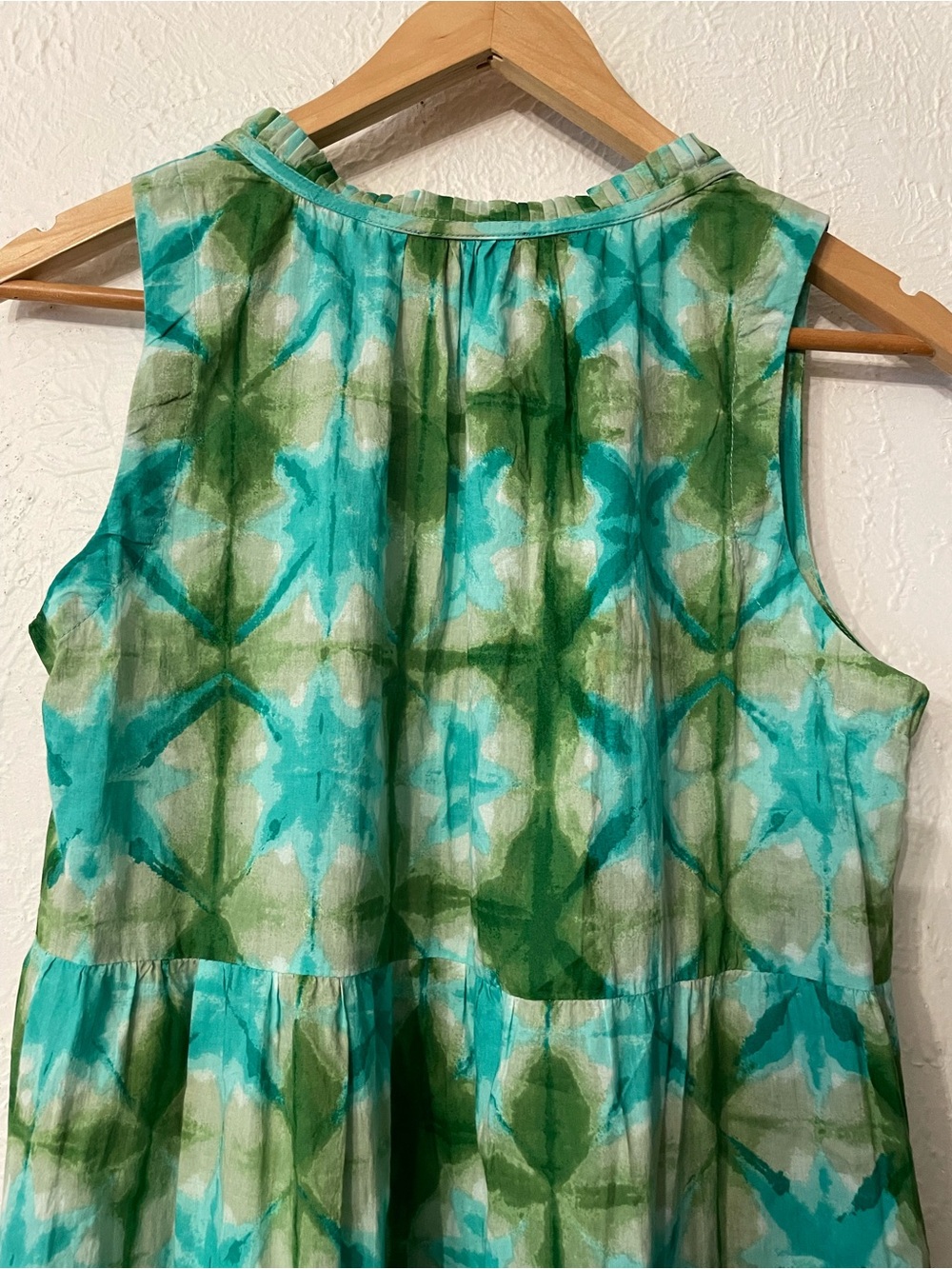 Tuckernuck Seafoam Medallion Salty Paloma Caftan Tie-Dye Tiered Maxi Dress Small - Picture 9 of 12